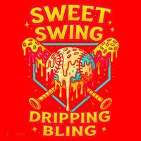 Sweet Swing Dripping Bling Baseball Santa Hat thumb 1