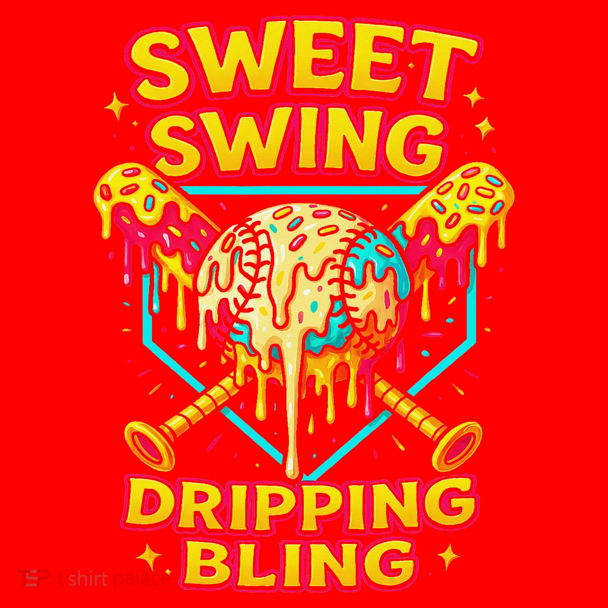 Sweet Swing Dripping Bling Baseball Santa Hat