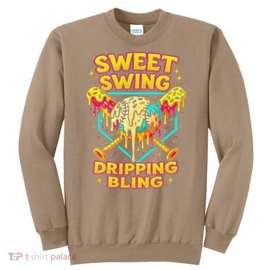 Sweet Swing Dripping Bling Baseball Sweatshirt
