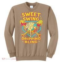 Sweet Swing Dripping Bling Baseball Sweatshirt thumb 0