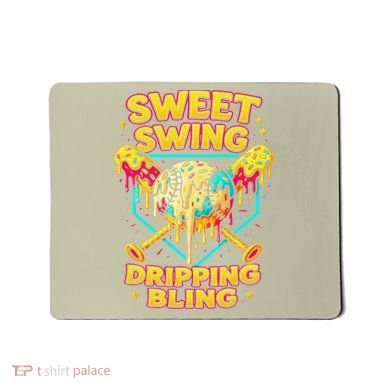 Sweet Swing Dripping Bling Baseball Mousepad