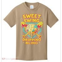 Sweet Swing Dripping Bling Baseball Kids T-Shirt thumb 0