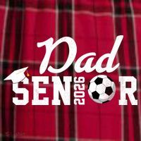 Senior Soccer Dad 2026 Class Of 26 Grad Women's Flannel Plaid Pajama Pants thumb 2