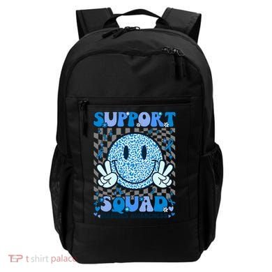 Support Squad Diabetes Awareness Blue Smile T1d Type 1 Backpack