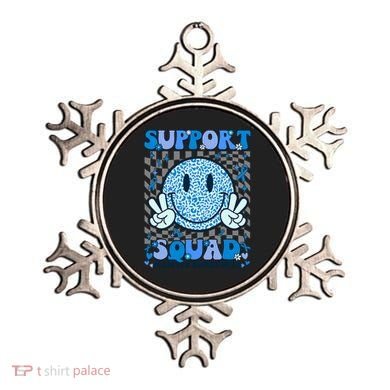 Support Squad Diabetes Awareness Blue Smile T1d Type 1 Ornament