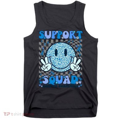 Support Squad Diabetes Awareness Blue Smile T1d Type 1 Tank Top