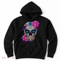 Sugar Skull Day Of The Dead Cool Bone Head Skulls Gift Idea Hoodie thumb 0