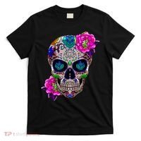 Sugar Skull Day Of The Dead Cool Bone Head Skulls Gift Idea T-Shirt thumb 0