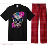 Sugar Skull Day Of The Dead Cool Bone Head Skulls Gift Idea Pajama Set thumb 0