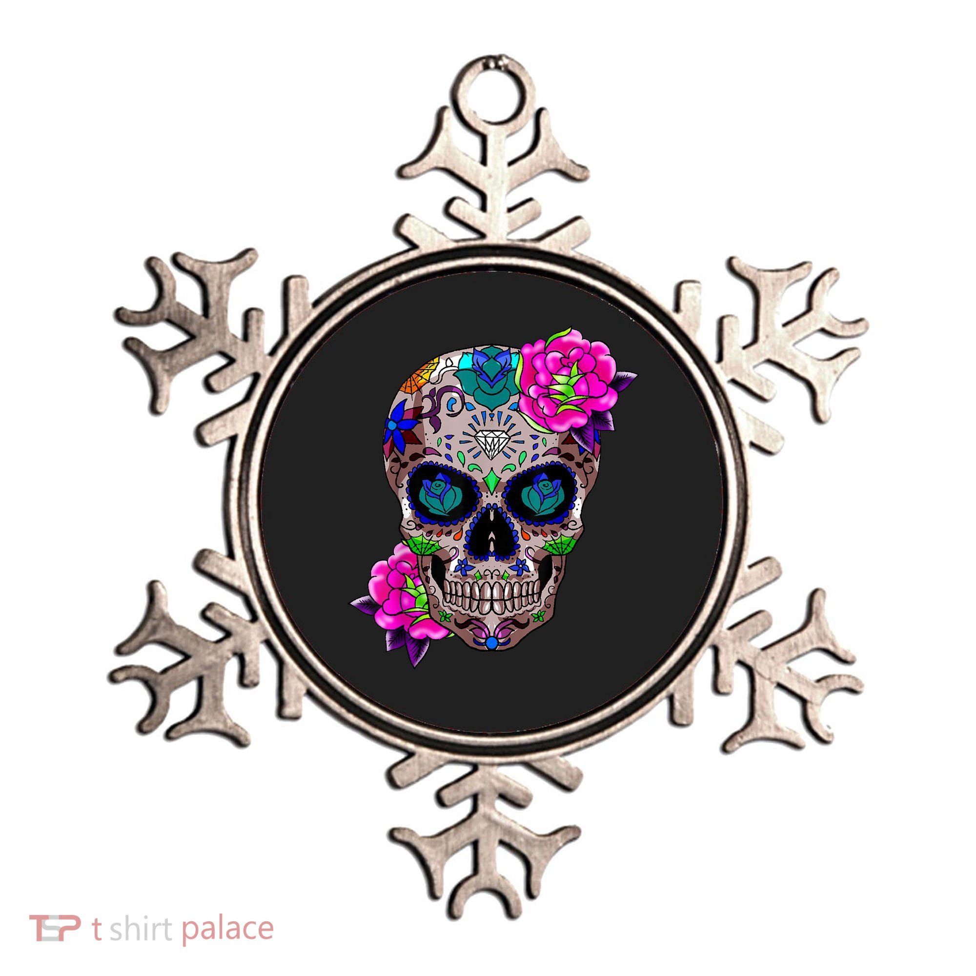 Sugar Skull Day Of The Dead Cool Bone Head Skulls Gift Idea Ornament