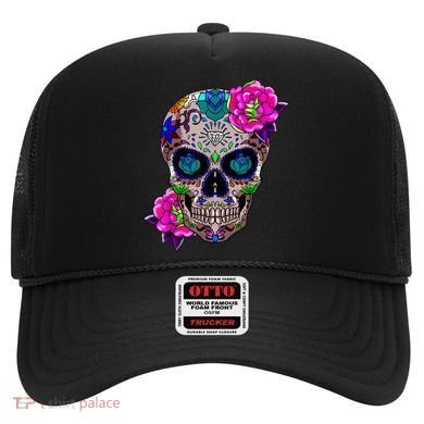 Sugar Skull Day Of The Dead Cool Bone Head Skulls Gift Idea Hat