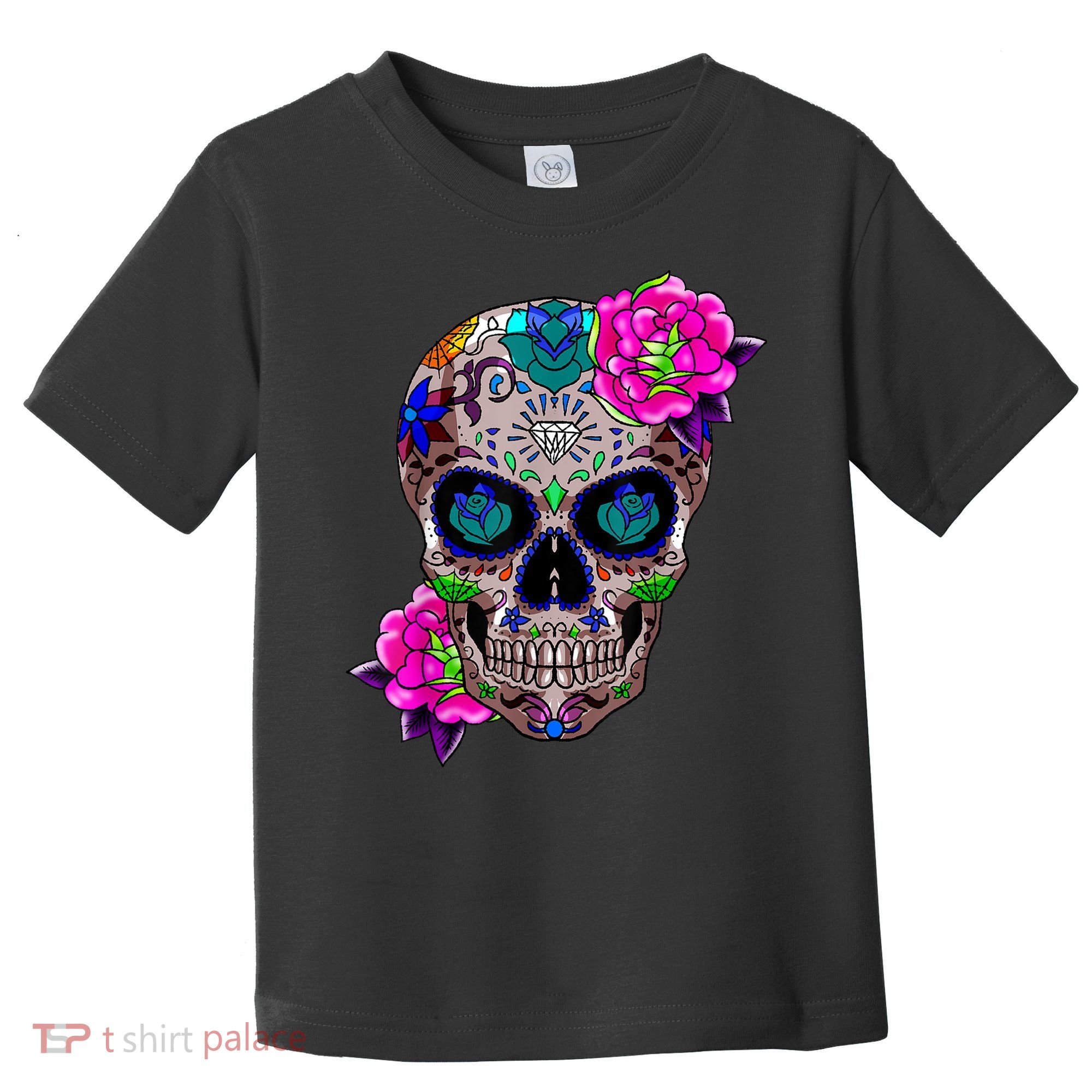 Sugar Skull Day Of The Dead Cool Bone Head Skulls Gift Idea Toddler T-Shirt