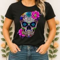 Sugar Skull Day Of The Dead Cool Bone Head Skulls Gift Idea Women's T-Shirt thumb 2