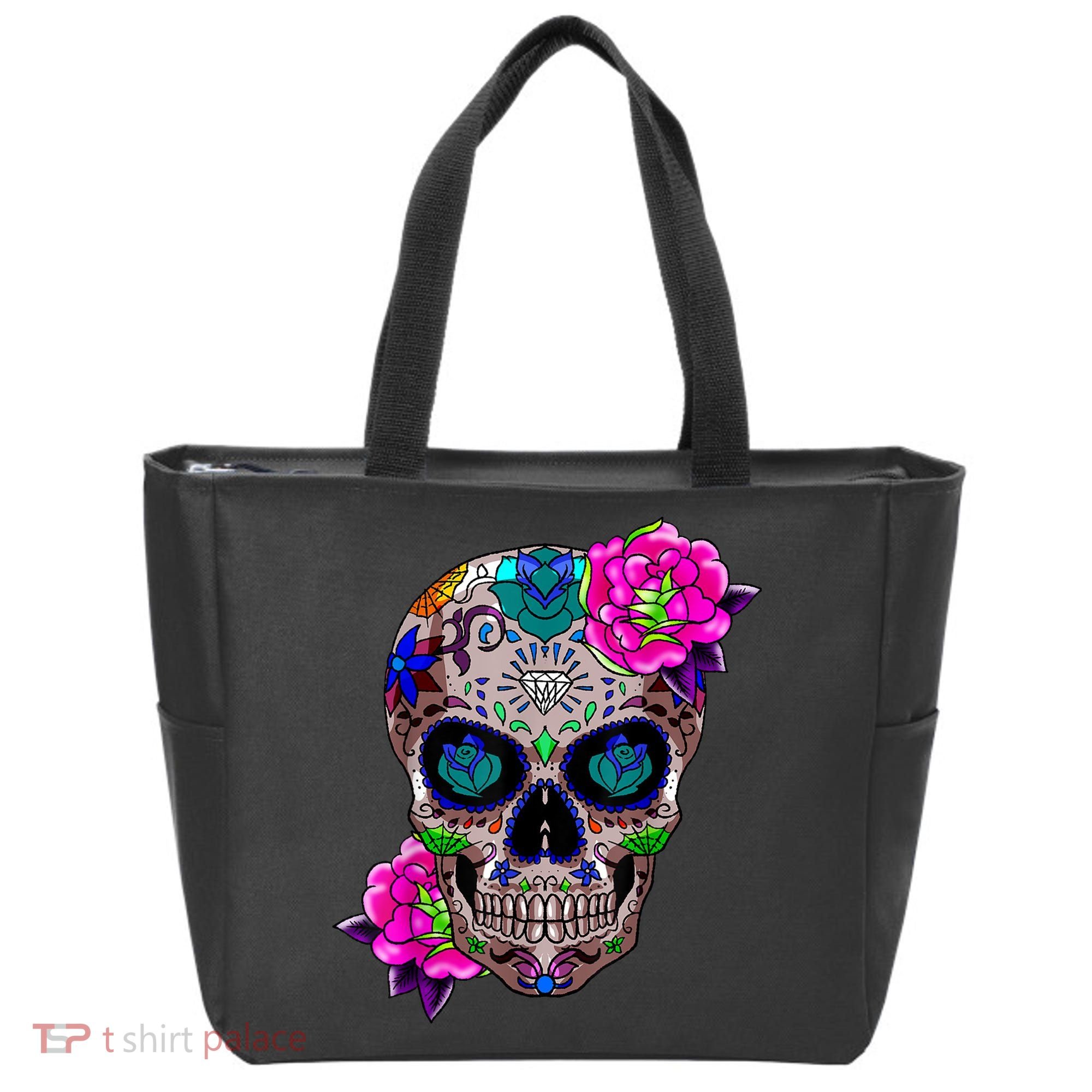 Sugar Skull Day Of The Dead Cool Bone Head Skulls Gift Idea Tote Bag