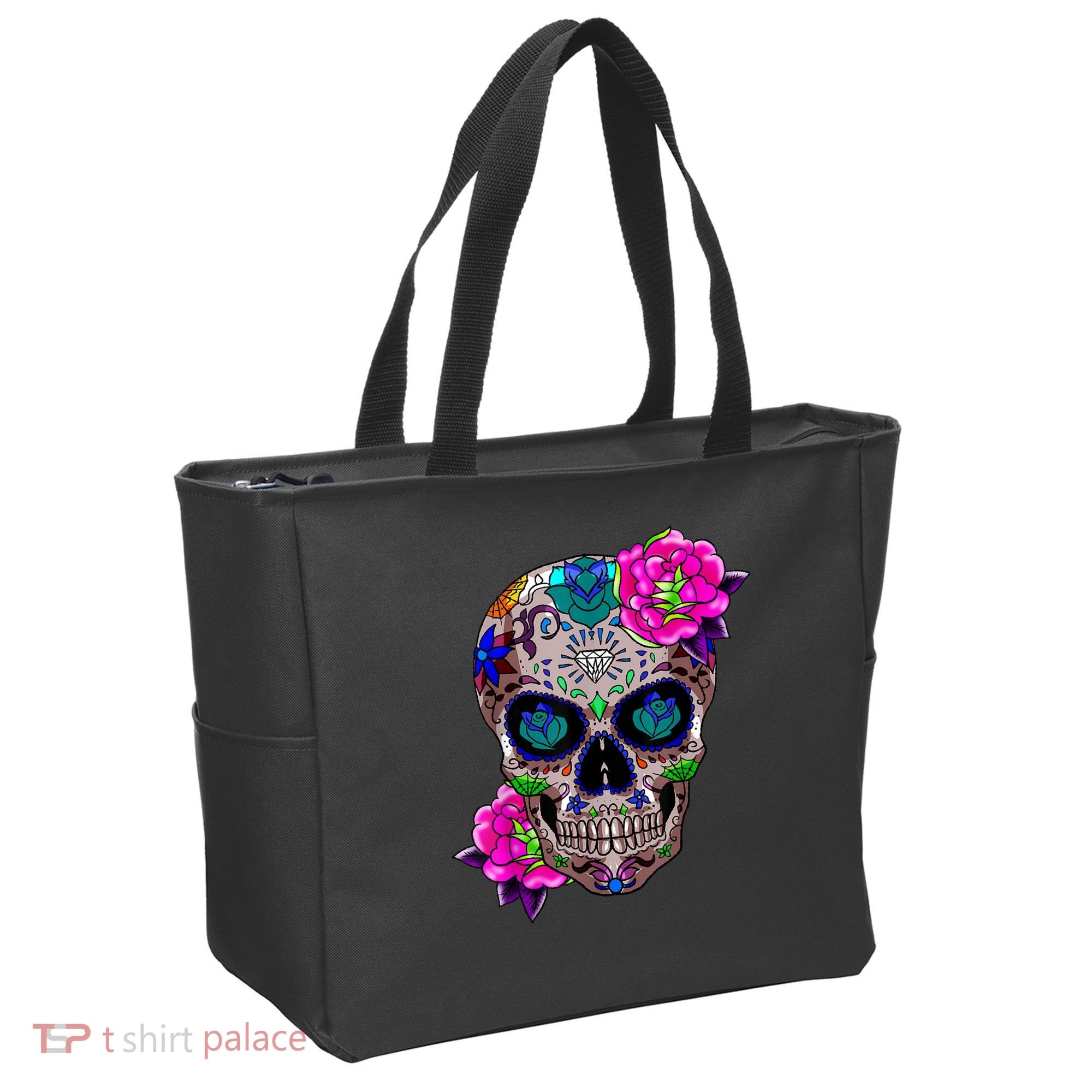 Sugar Skull Day Of The Dead Cool Bone Head Skulls Gift Idea Tote Bag