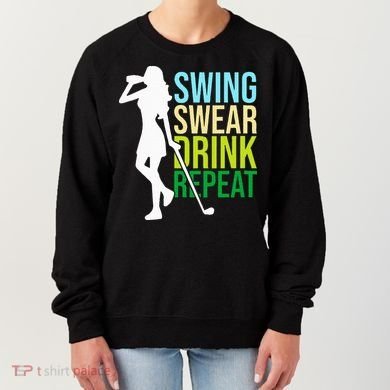 Swing Swear Drink Repeat Love Golf Women's Sweatshirt