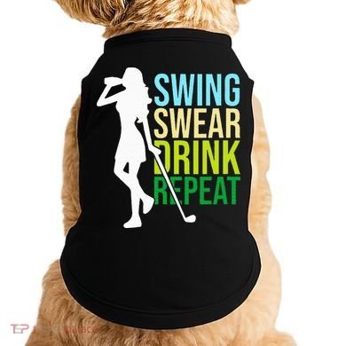 Swing Swear Drink Repeat Love Golf Doggie Tank