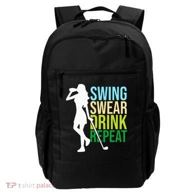 Swing Swear Drink Repeat Love Golf Backpack