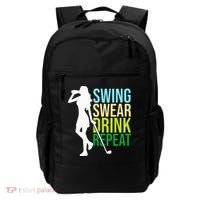 Swing Swear Drink Repeat Love Golf Backpack thumb 0