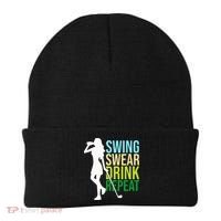 Swing Swear Drink Repeat Love Golf Beanie thumb 0