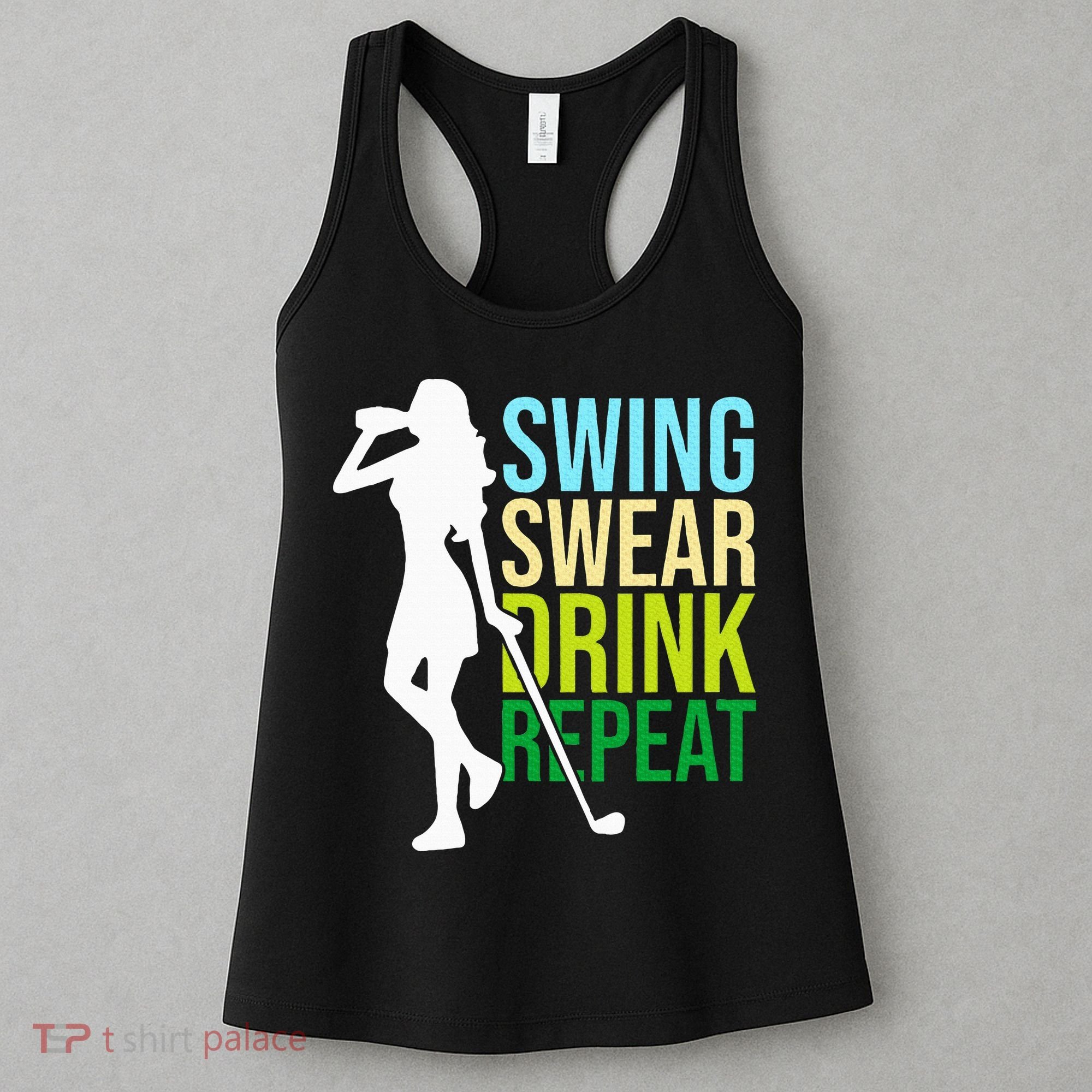 Swing Swear Drink Repeat Love Golf Women's Tank Top