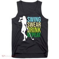 Swing Swear Drink Repeat Love Golf Tank Top thumb 0