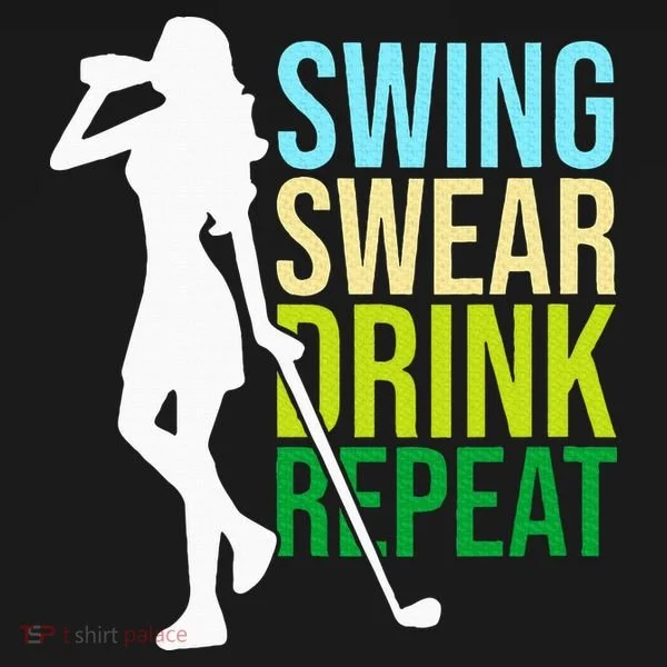 Swing Swear Drink Repeat Love Golf Kids T-Shirt