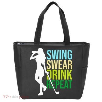 Swing Swear Drink Repeat Love Golf Tote Bag