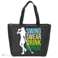 Swing Swear Drink Repeat Love Golf Tote Bag thumb 0