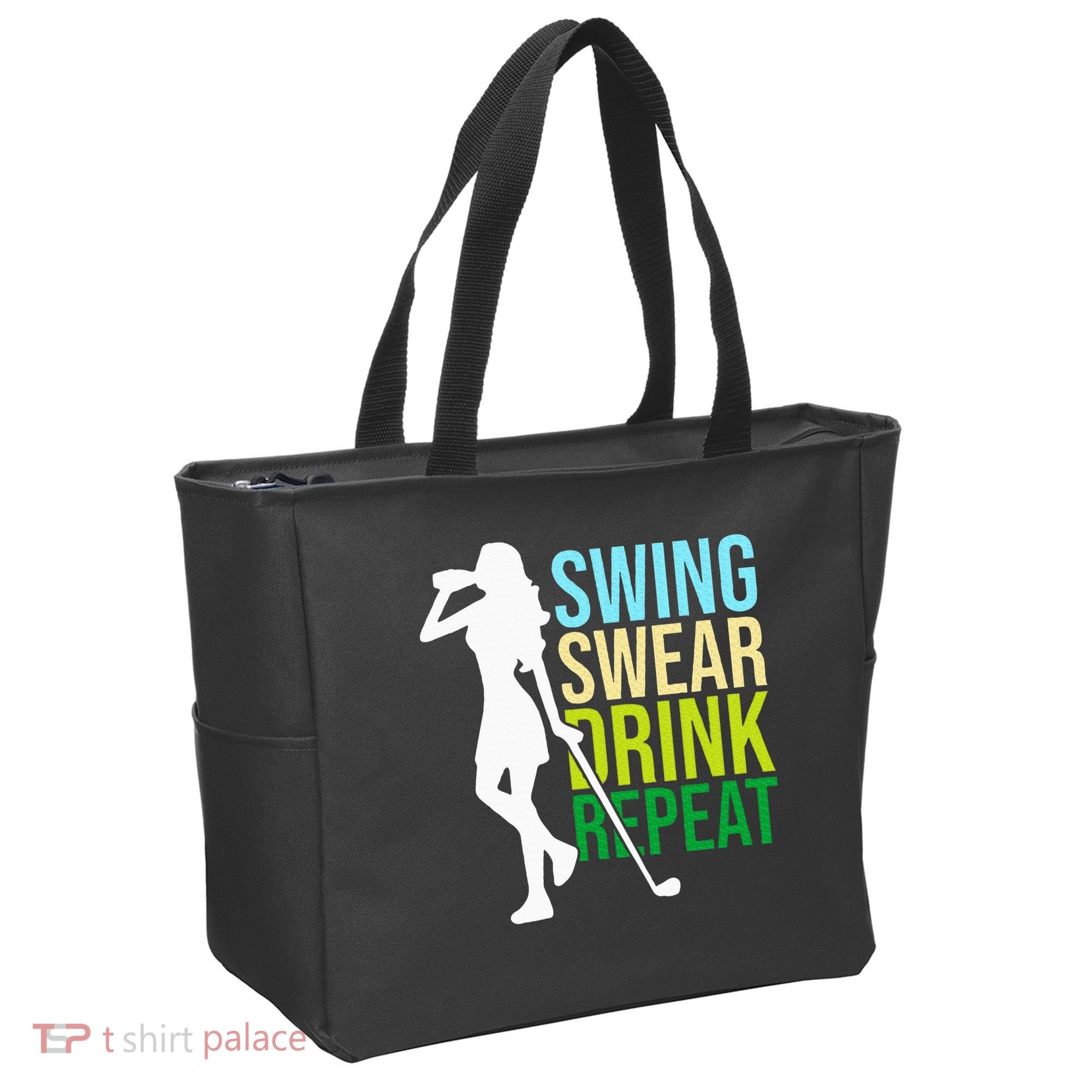 Swing Swear Drink Repeat Love Golf Tote Bag