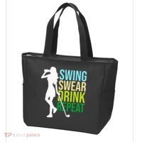 Swing Swear Drink Repeat Love Golf Tote Bag thumb 3