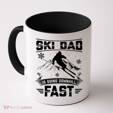 Skiing Ski Dad Is Going Downhill Fast Skiers Gift Coffee Mug