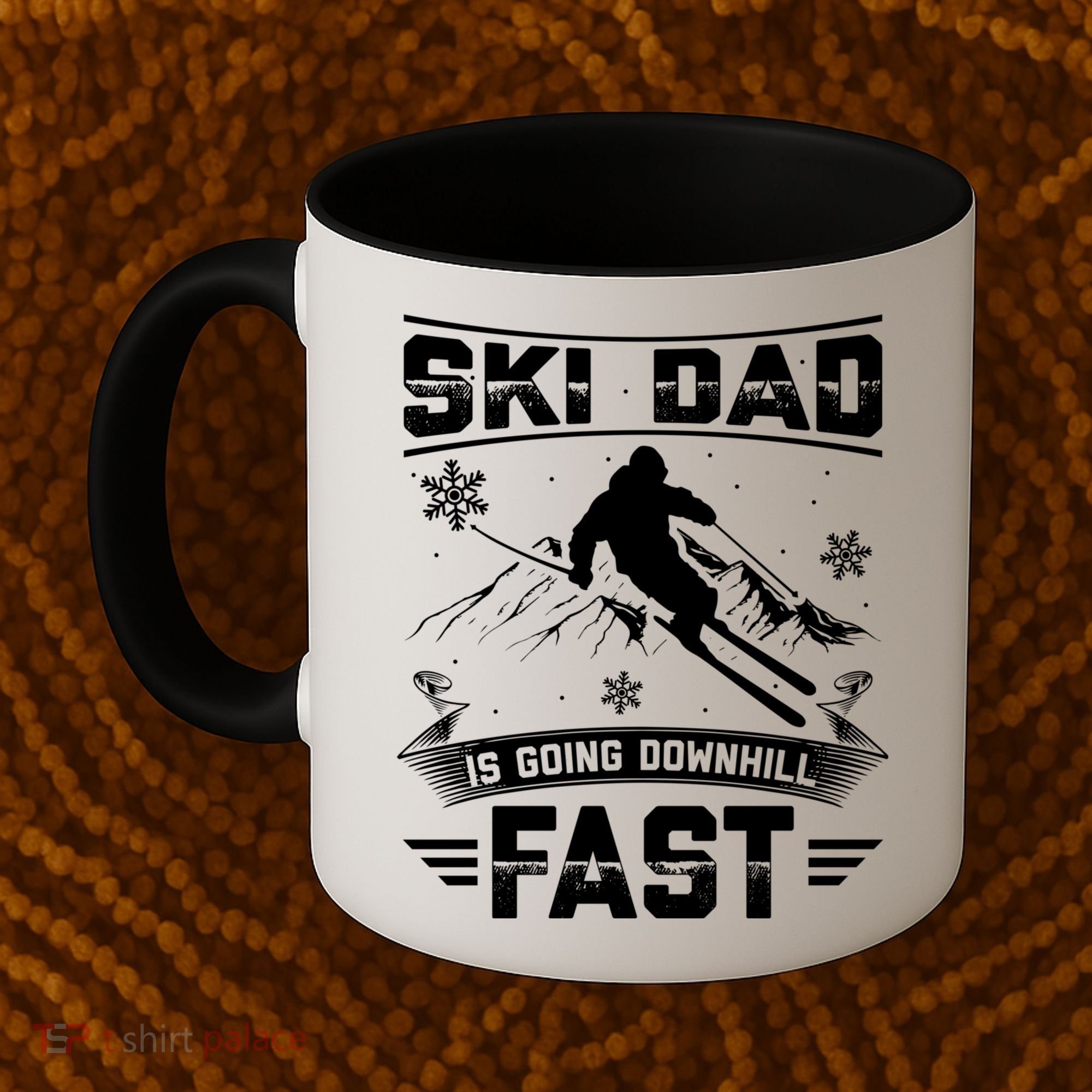Skiing Ski Dad Is Going Downhill Fast Skiers Gift Coffee Mug