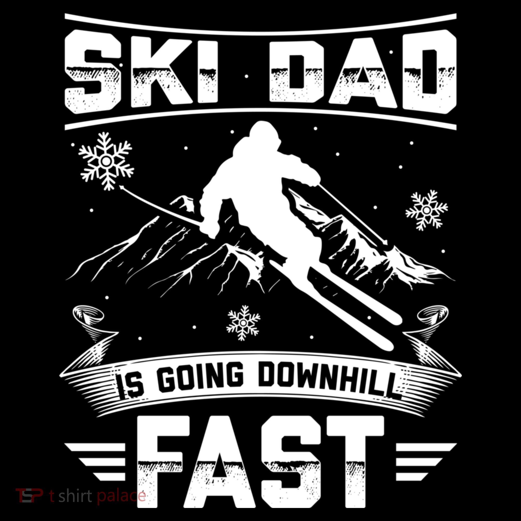 Skiing Ski Dad Is Going Downhill Fast Skiers Gift Ornament