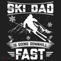 Skiing Ski Dad Is Going Downhill Fast Skiers Gift Hat thumb 2