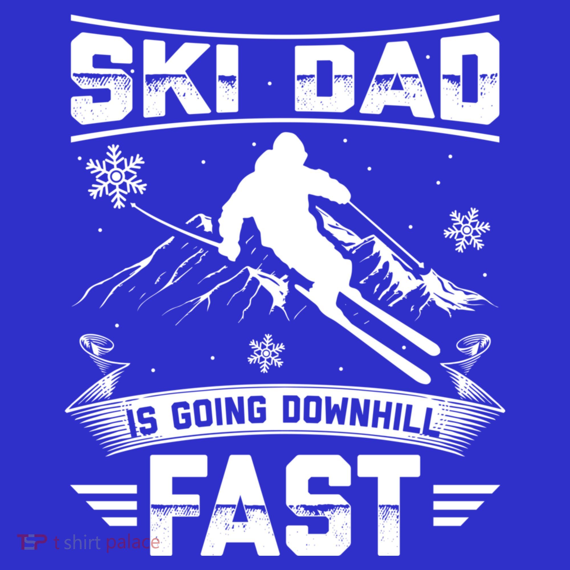 Skiing Ski Dad Is Going Downhill Fast Skiers Gift Coaster