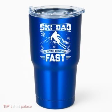 Skiing Ski Dad Is Going Downhill Fast Skiers Gift Tumbler