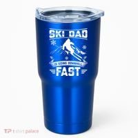 Skiing Ski Dad Is Going Downhill Fast Skiers Gift Tumbler thumb 0