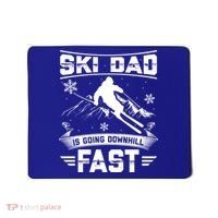 Skiing Ski Dad Is Going Downhill Fast Skiers Gift Mousepad thumb 0