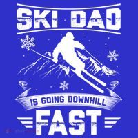 Skiing Ski Dad Is Going Downhill Fast Skiers Gift Mousepad thumb 1