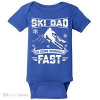 Skiing Ski Dad Is Going Downhill Fast Skiers Gift Baby Bodysuit thumb 0