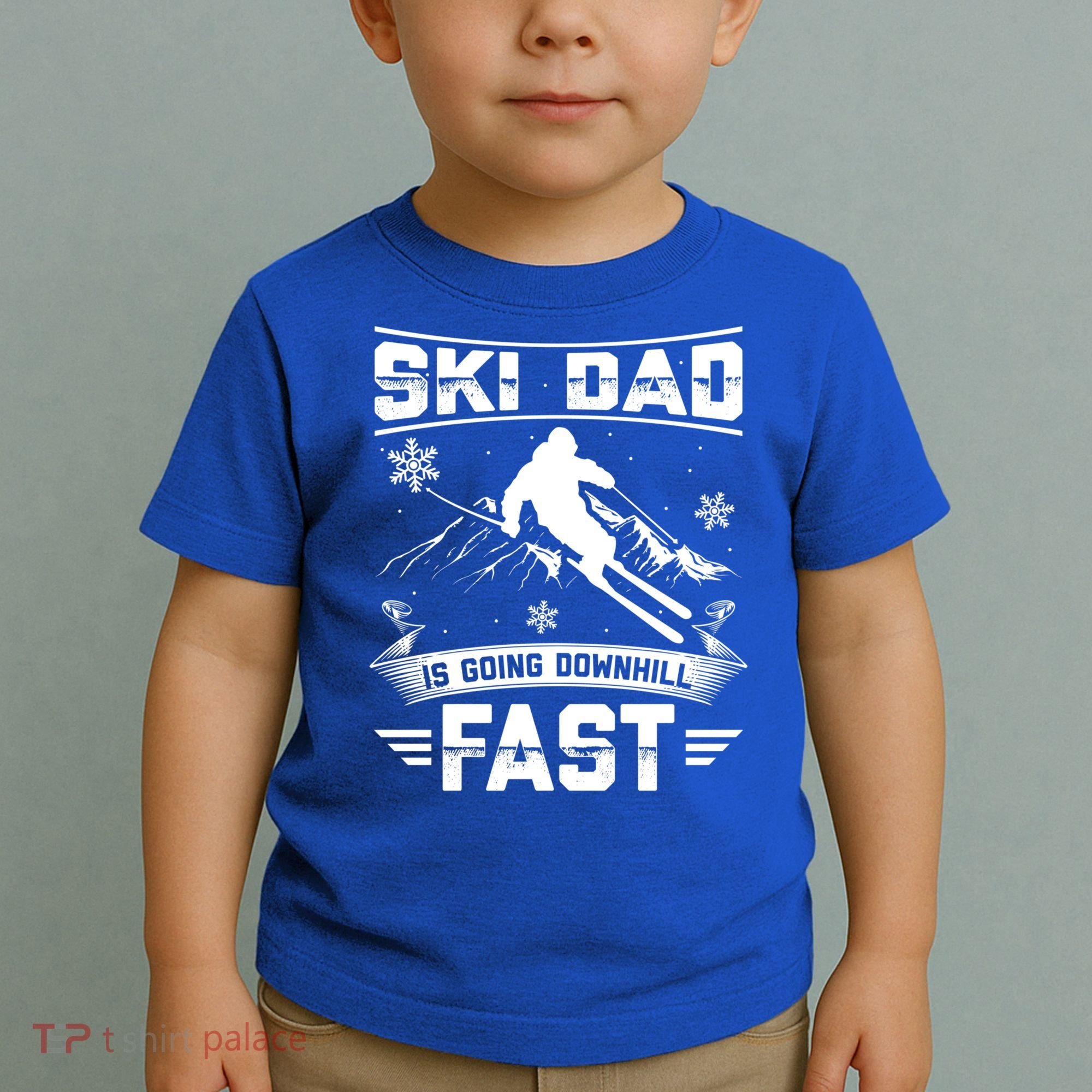 Skiing Ski Dad Is Going Downhill Fast Skiers Gift Toddler T-Shirt