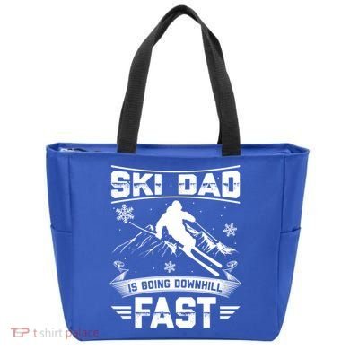 Skiing Ski Dad Is Going Downhill Fast Skiers Gift Tote Bag