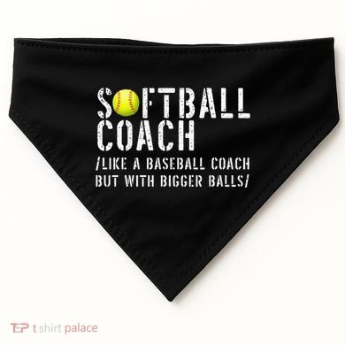 Softball Softball Dad Softball Coach USA-Made Doggie Bandana