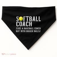 Softball Softball Dad Softball Coach USA-Made Doggie Bandana thumb 0