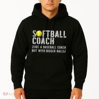 Softball Softball Dad Softball Coach Hoodie thumb 2