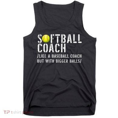 Softball Softball Dad Softball Coach Tank Top