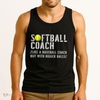 Softball Softball Dad Softball Coach Tank Top thumb 3