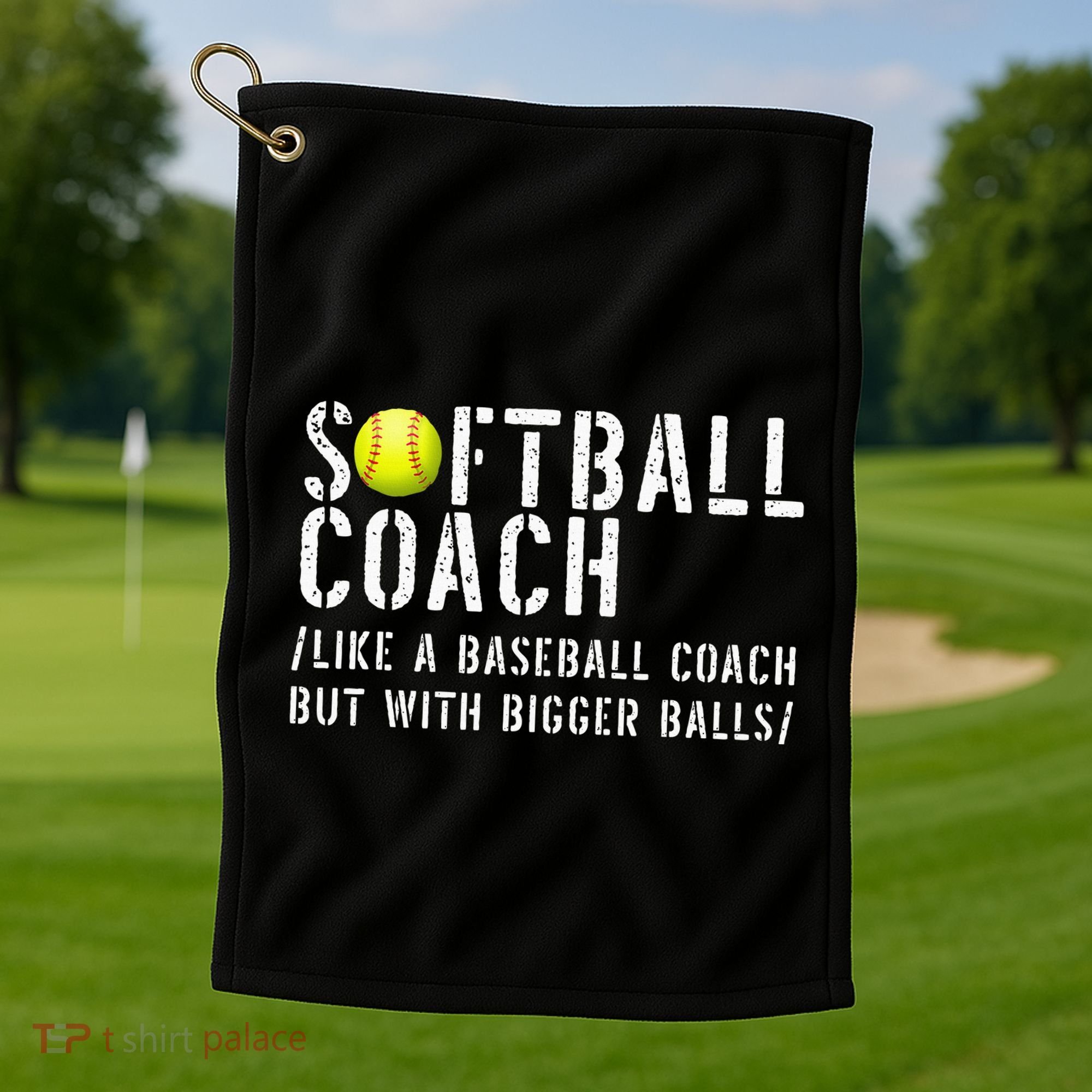 Softball Softball Dad Softball Coach Golf Towel
