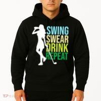 Swing Swear Drink Repeat Love Golf Hoodie thumb 2